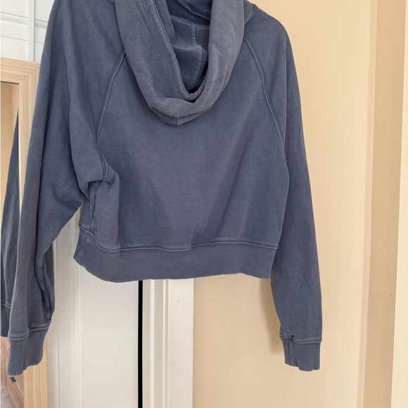 Aerie Slate Blue Cropped Hoodie - Picture 2 of 2